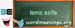 WordMeaning blackboard for tonic solfa